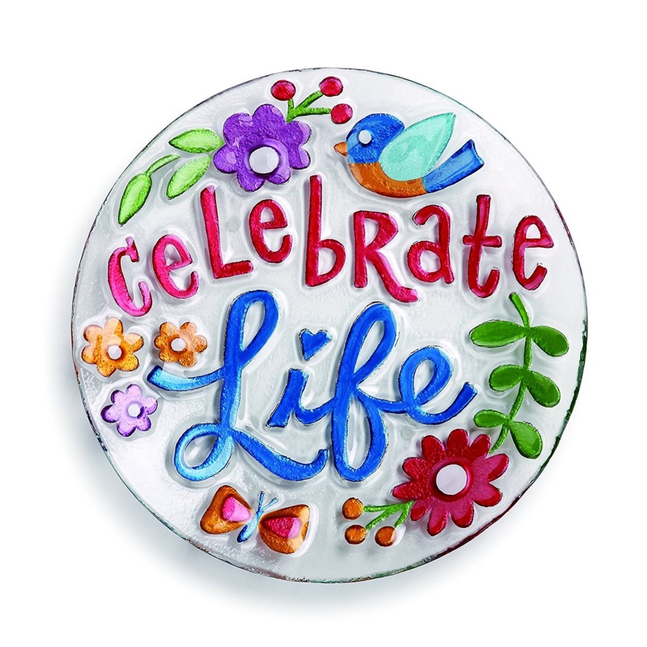 Celebrate Life Fused Glass Plate