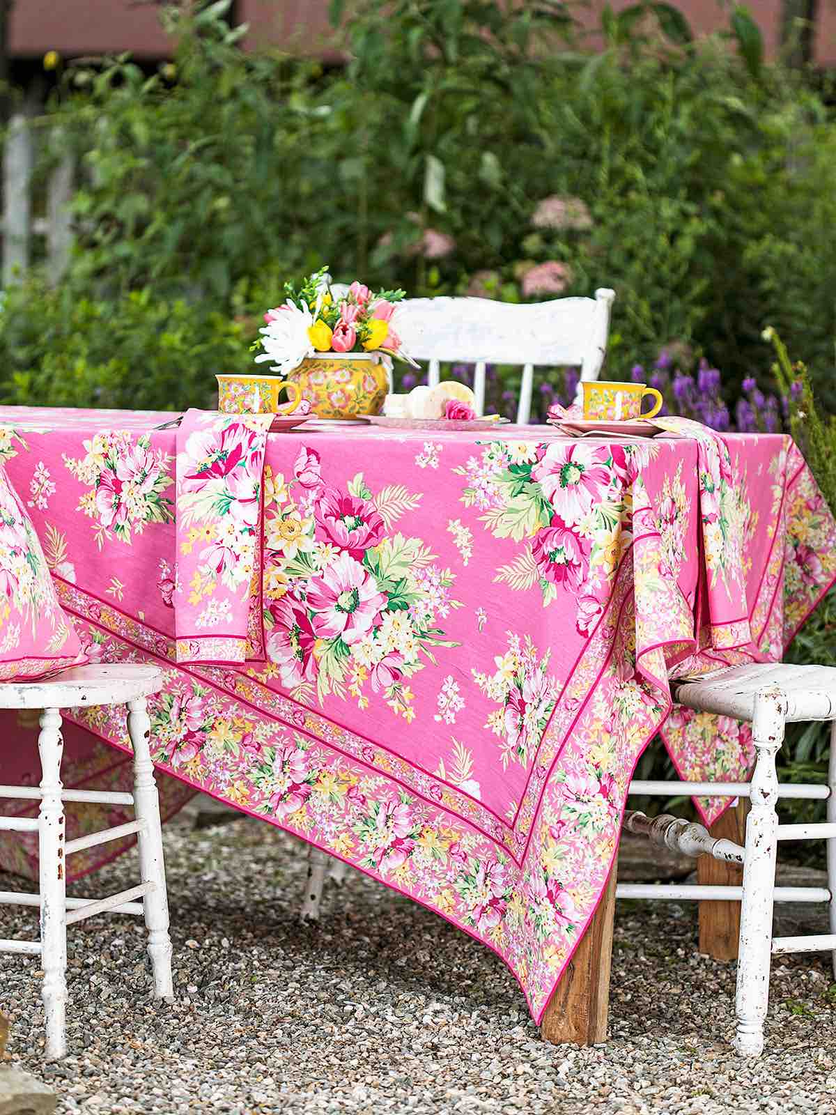 April Cornell 60x90" Tablecloth | Charming Pink