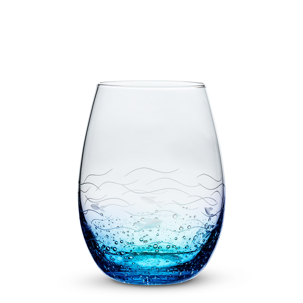 Nautical Stemless Wine Glass