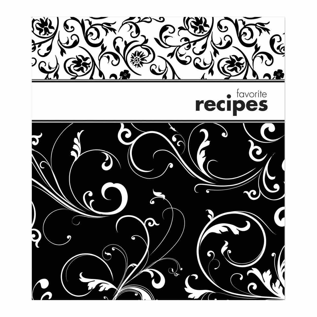 Recipe Card Binder Album | Black & White