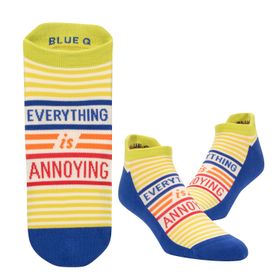 Blue Q Sneaker Socks S/M | Everything is Annoying