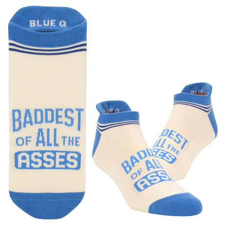 Blue Q Sneaker Socks S/M | Baddest of Asses