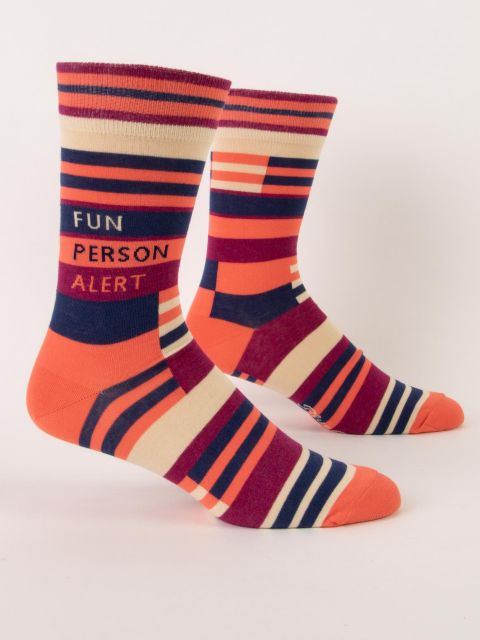 Blue Q Men's Socks | Fun Person Alert
