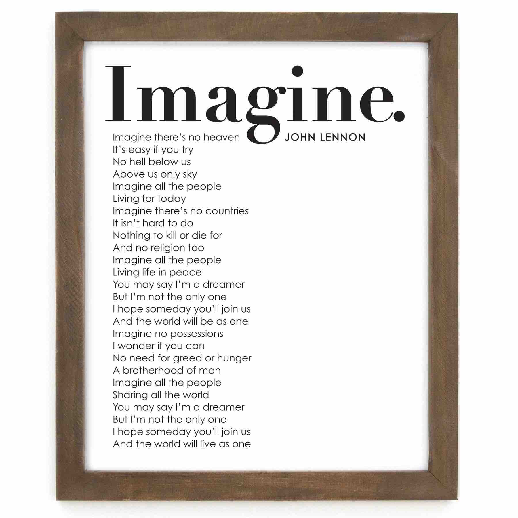 Cedar Mountain Framed Words | Imagine