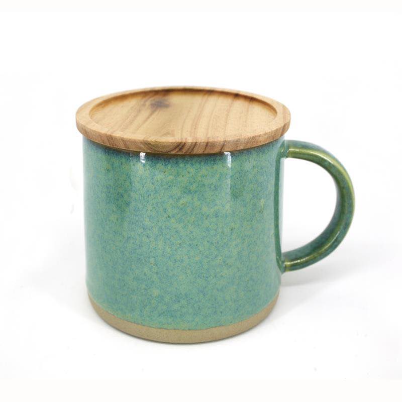 Reactive Mug with Lid | Green