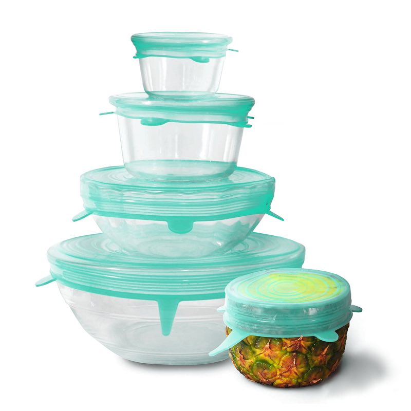 Silicone Stretch Lids | Turquoise | Set of 5