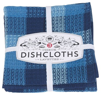 Dishcloths | Set of 3 | Indigo Check