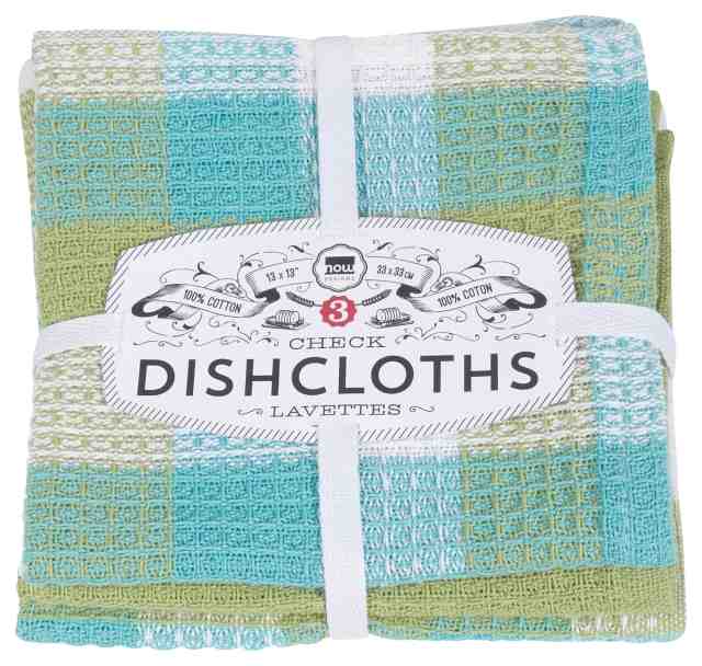 Dishcloths | Set of 3 | Leaf Check
