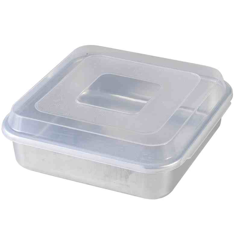 Square Cake Pan with Lid