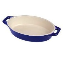 Staub Ceramic Oval Dish - Blue 4.2L