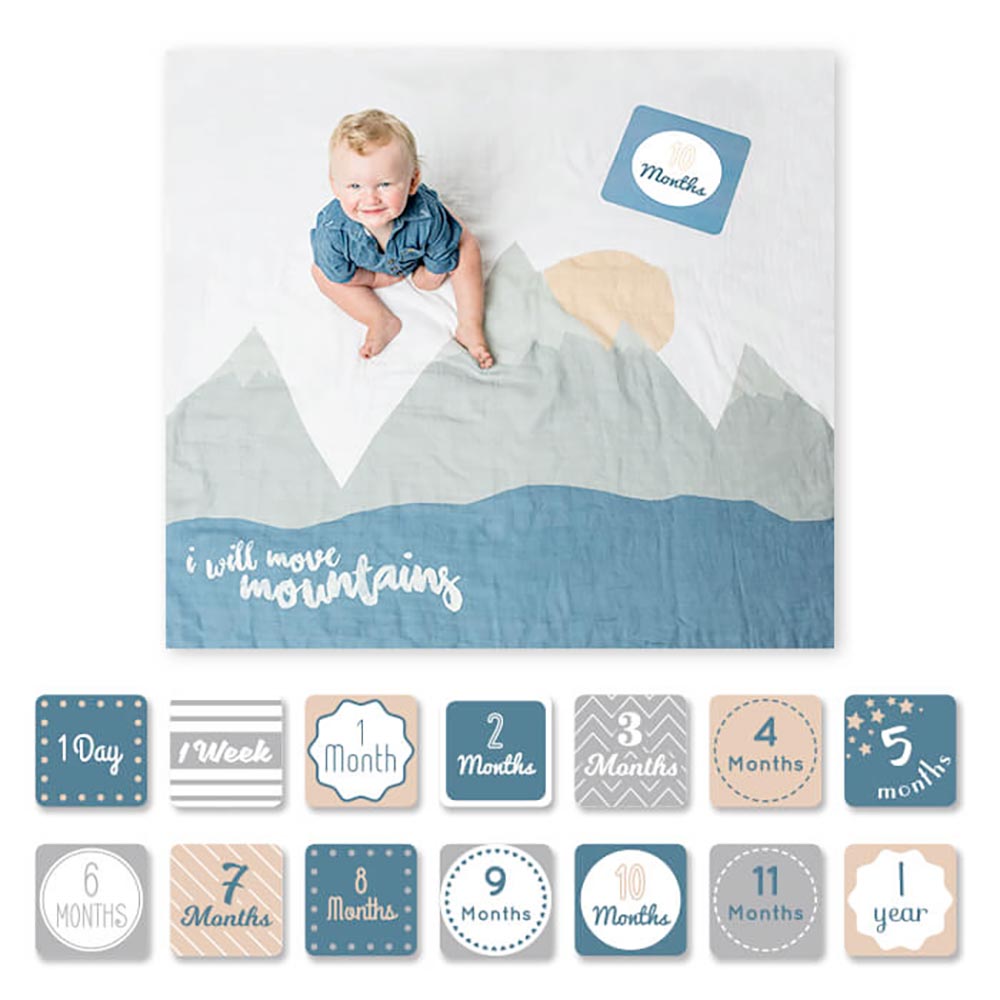 Lulujo Baby's 1st Year Blanket & Cards | Move Mountains
