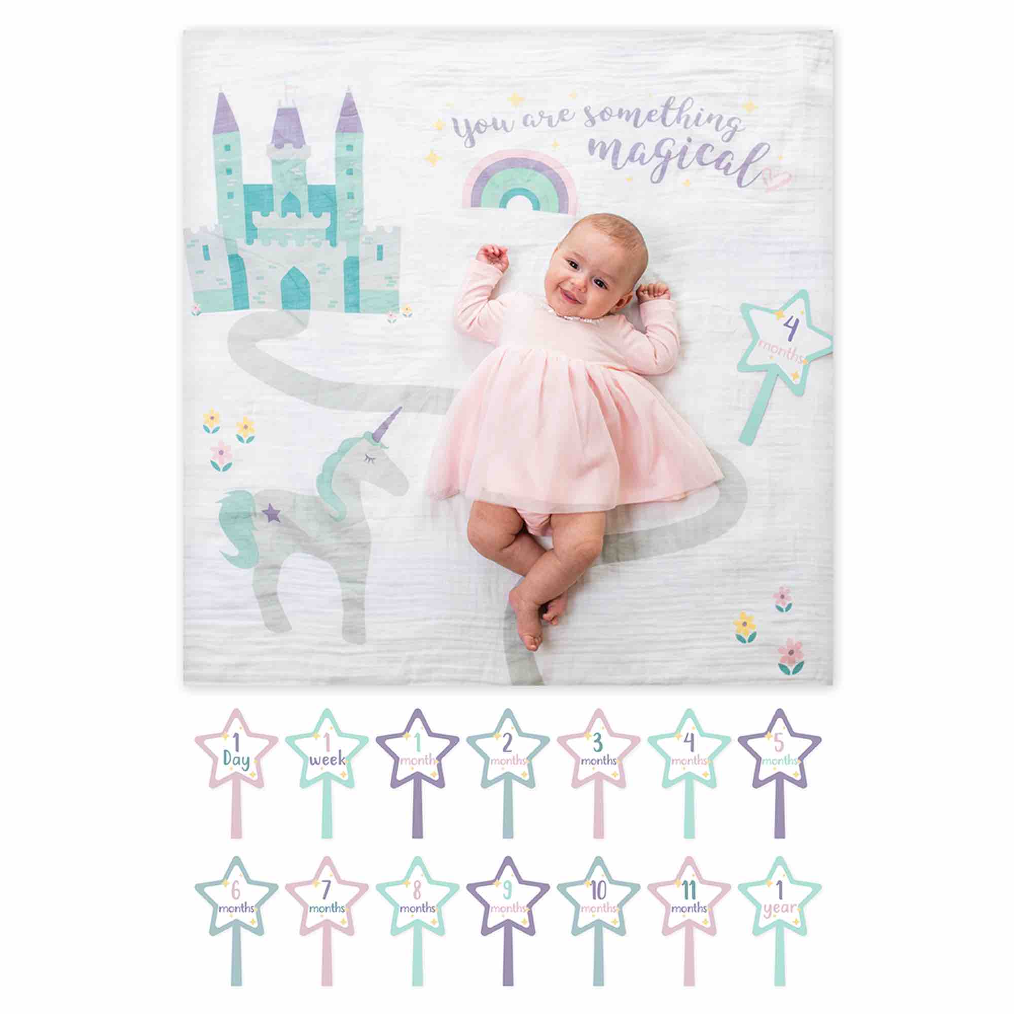 Lulujo Baby's 1st Year Blanket & Cards | Something Magical
