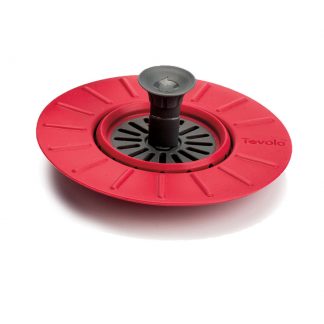 Tovolo Collapsible Sink Stainer & Stopper | Red