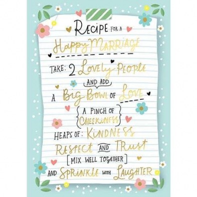Wedding Card | Recipe for a Happy Marriage