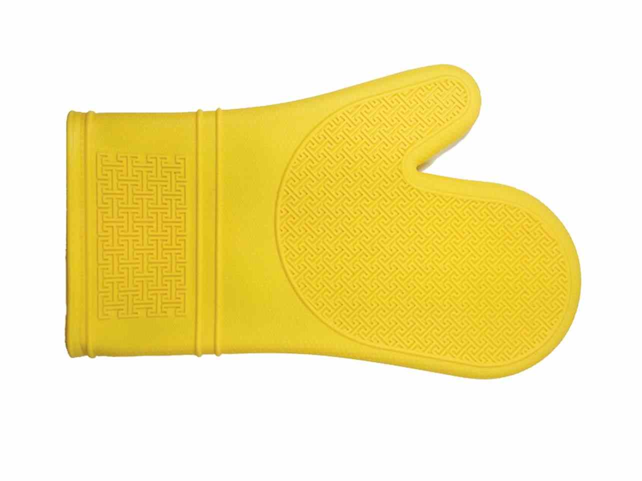 Silicone Oven Mitt with Cotton Lining | Yellow