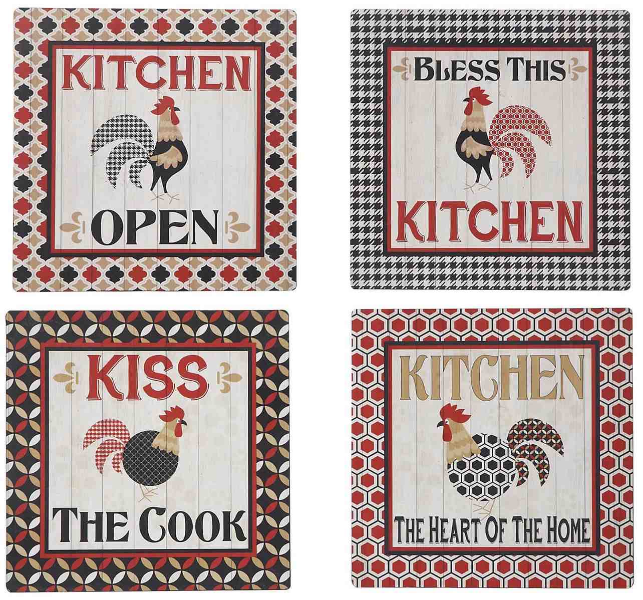 Metal Rooster Kitchen Sign