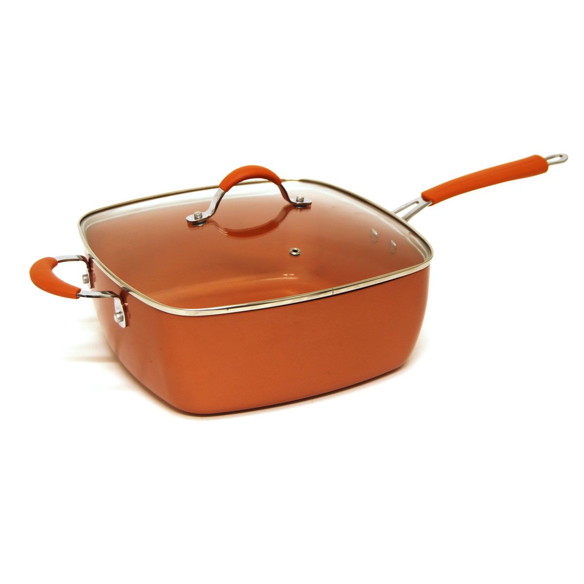 EcoCopper | 6.3 Qt Deep Square Pan with Lid