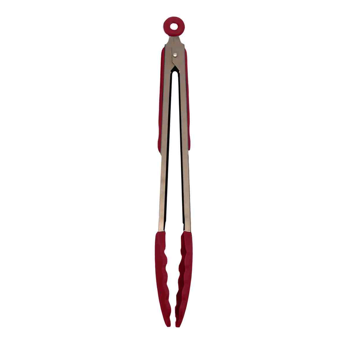 12\" Silicone Tongs | Red