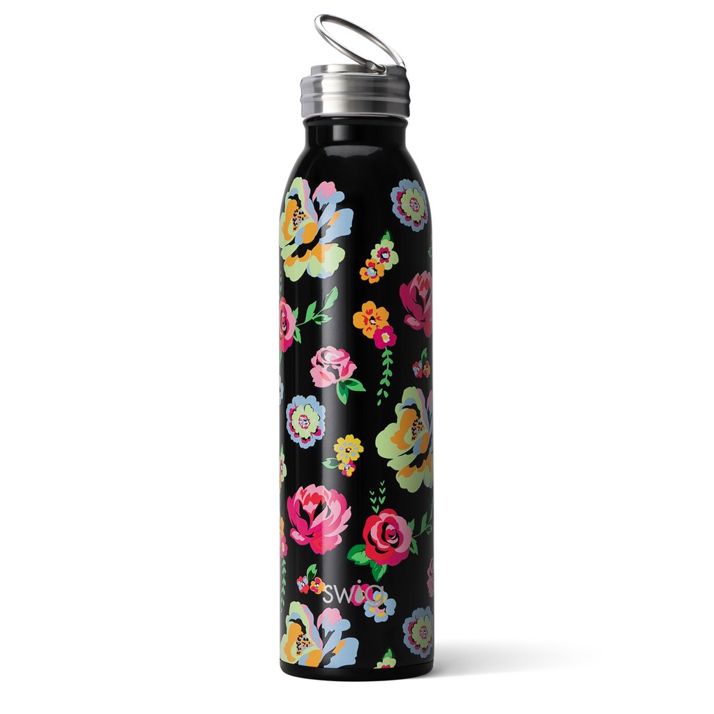 Swig Insulated Steel 20oz Water Bottle | Fleur Noir