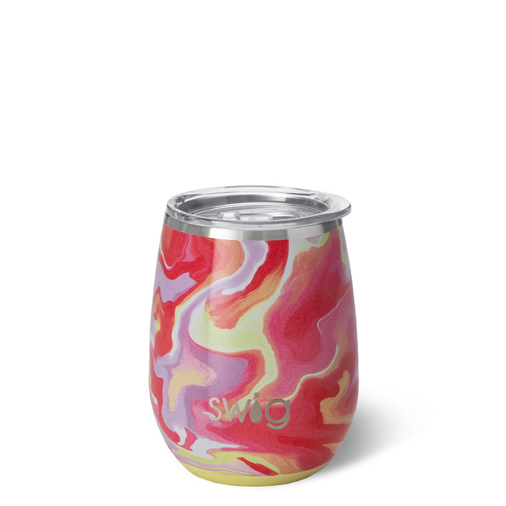 Swig Insulated Steel 14oz Wine Tumbler | Pink Lemonade