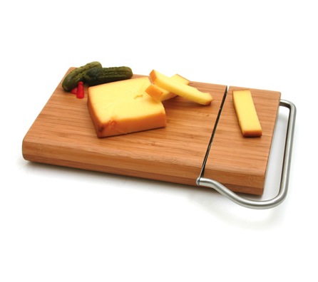 Bamboo Board with Cheese Slicer Blade