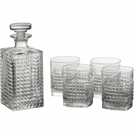 Elixir 5pc Whisky Decanter & Glass Set