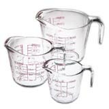 3pc Glass Measuring Cup Box Set